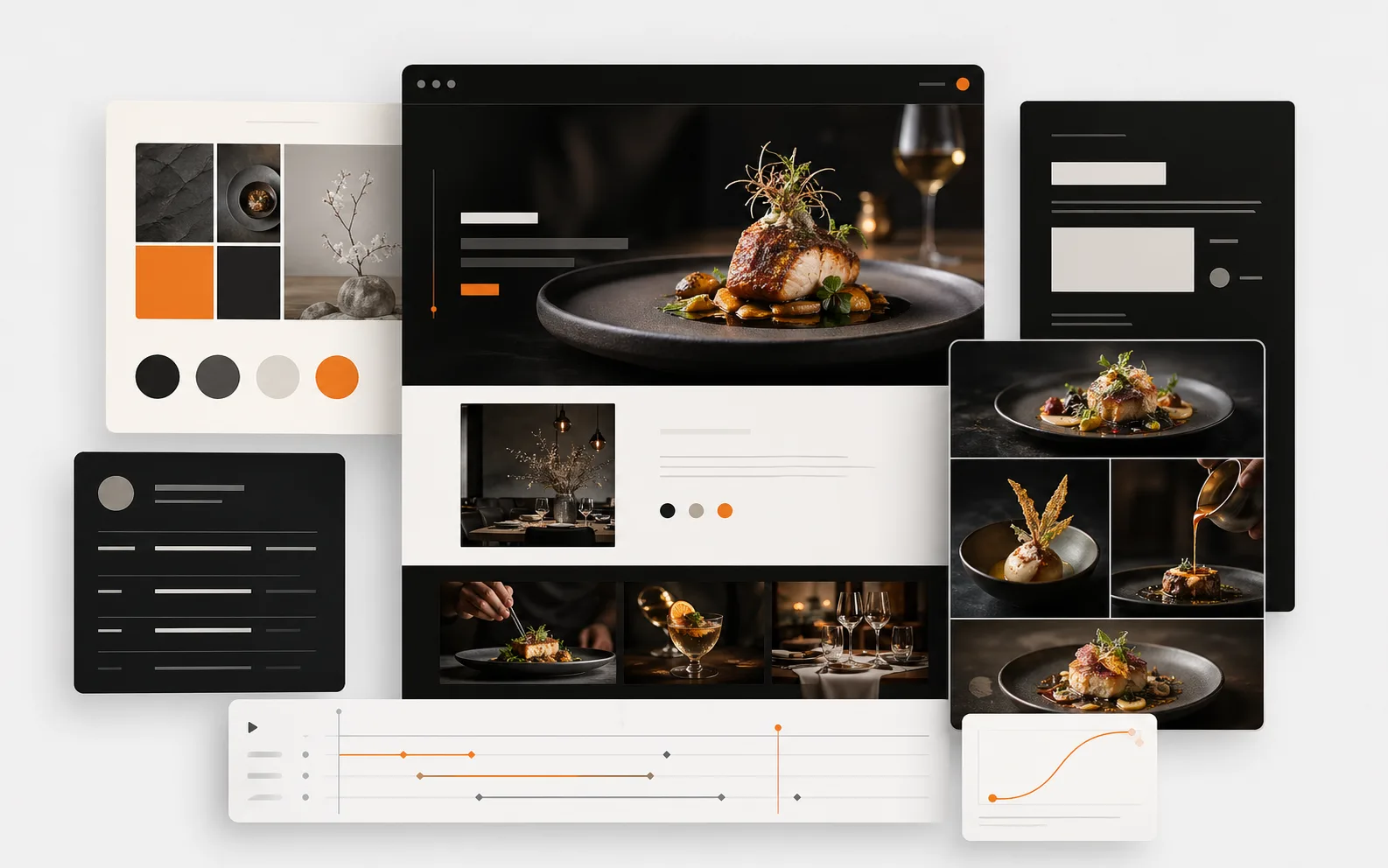 Projekt premium strony restauracji