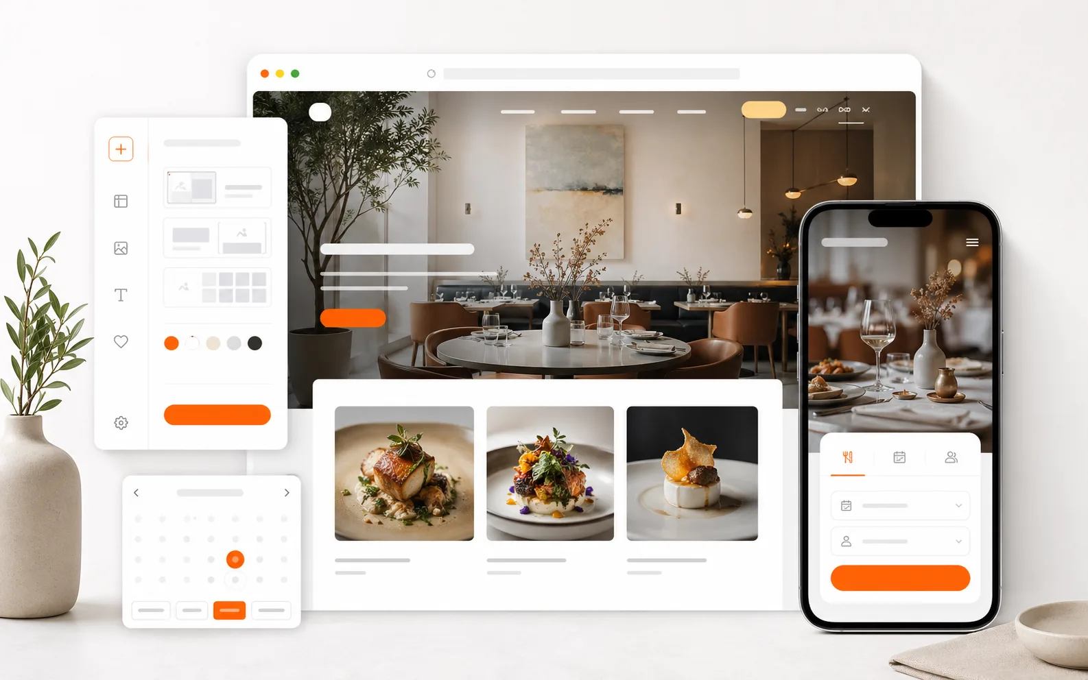 Kreator strony MenuStern z podglądem restauracji